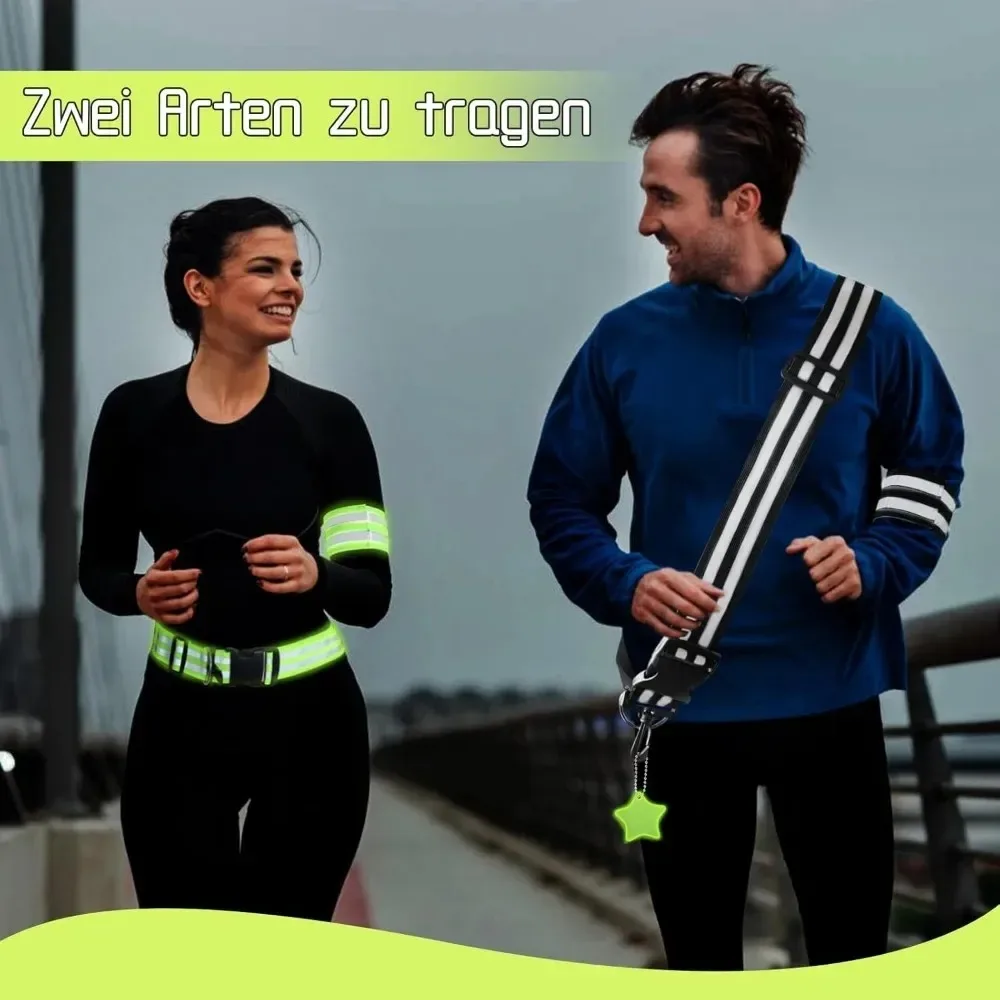 Safety Adjustable Vests Night Walking Highlight Outdoor Reflective Vest Lightweight Biking Safety Straps Waterproof Running Gear