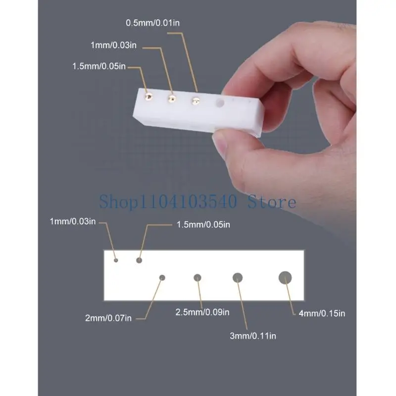 02DC Modelagem Profissional Posicionamento vertical Precisão Redonda Localizador do centro do centro haste Vertical Hole para
