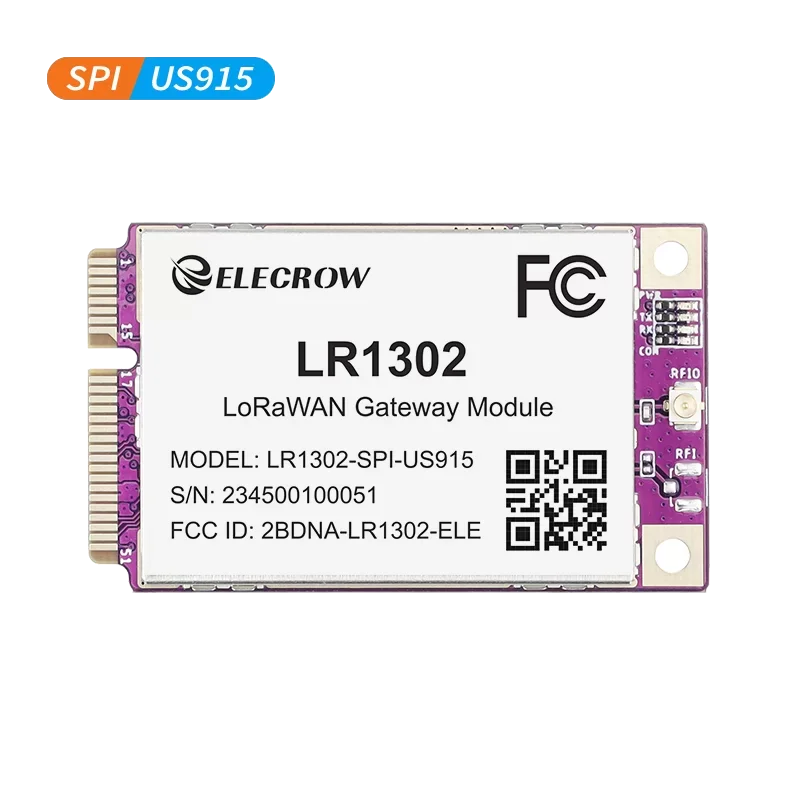 LR1302 LoRaWAN Gateway Module  SPI US915 915MHz SX1302 Long Range Gateway Module Support 8 Channels with CE /FCC Certification