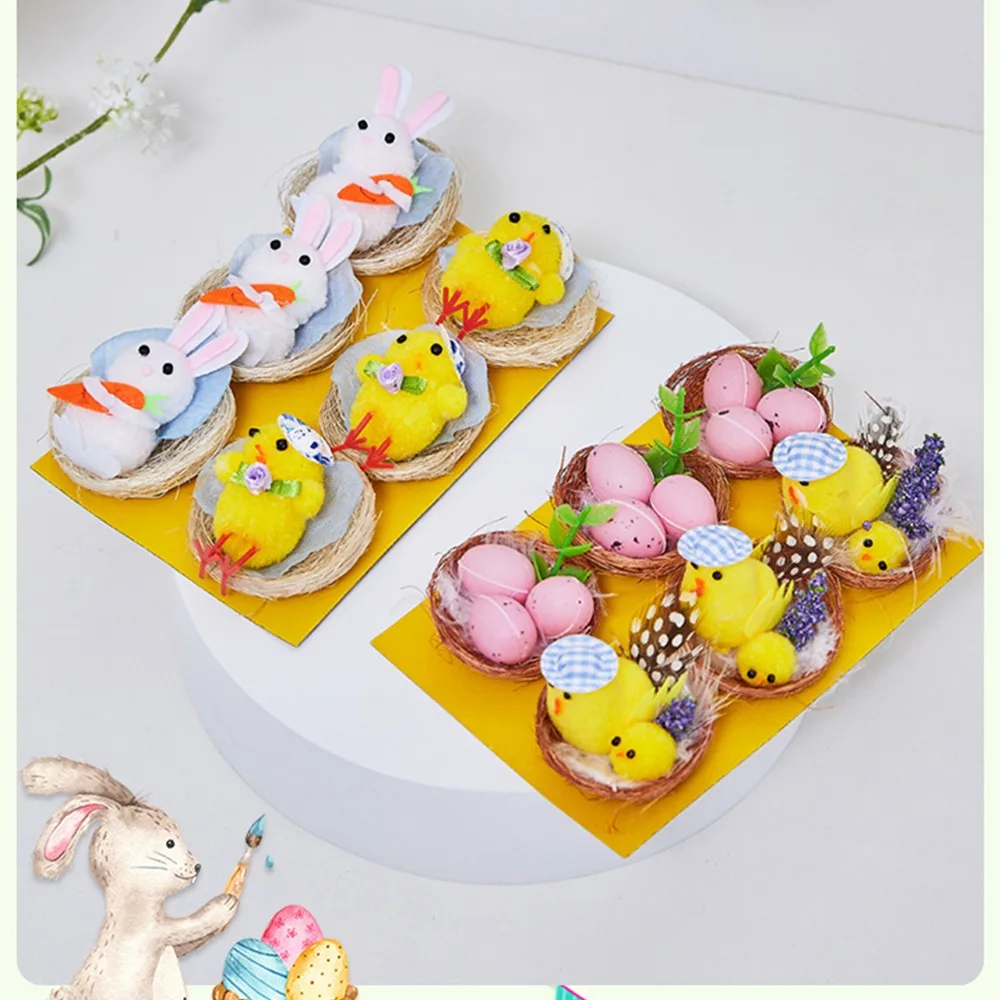 토끼 Easters Decors 테이블 장식 병아리 병아리 토끼 탁상 장식 선물 파티 용품 Easters 파티 용품