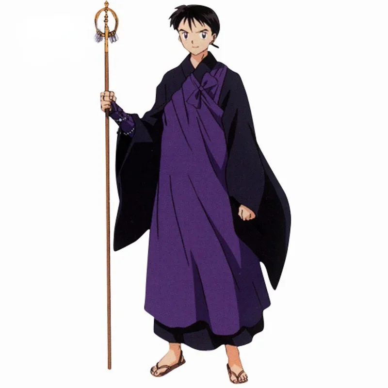 InuYasha Miroku Cosplay Costume!  Halloween Cosplay Costume Customize for adults and kids