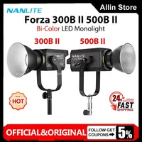 Nanlite Forza 300B II 500B II 300W/500W Bi-Color LED Monolight 2700K-6500K Photography Light with App Spotlight