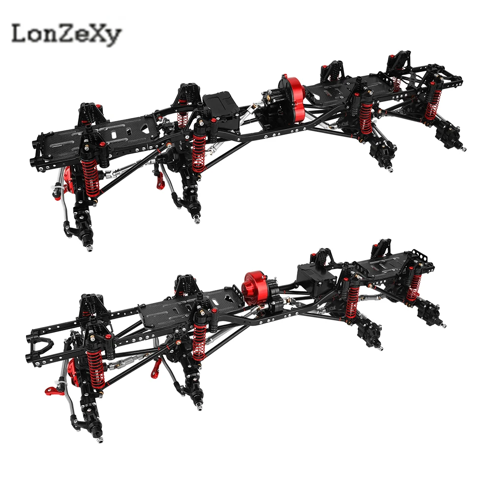 SCX10 II 8x8 RC Crawler Chassis With 4 Steerable Axles, 8WD Metal Frame For RC Off Road Climbing Truck Build Kit