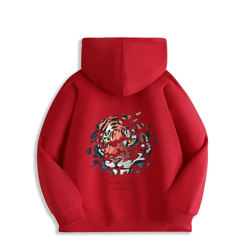 2025 Hoodie Oriental TigerกราฟิกStreetwearศิลปะญี่ปุ่นกีฬาHoodie Y2Kแฟชั่นสบายผ้าสบายๆสไตล์Urban