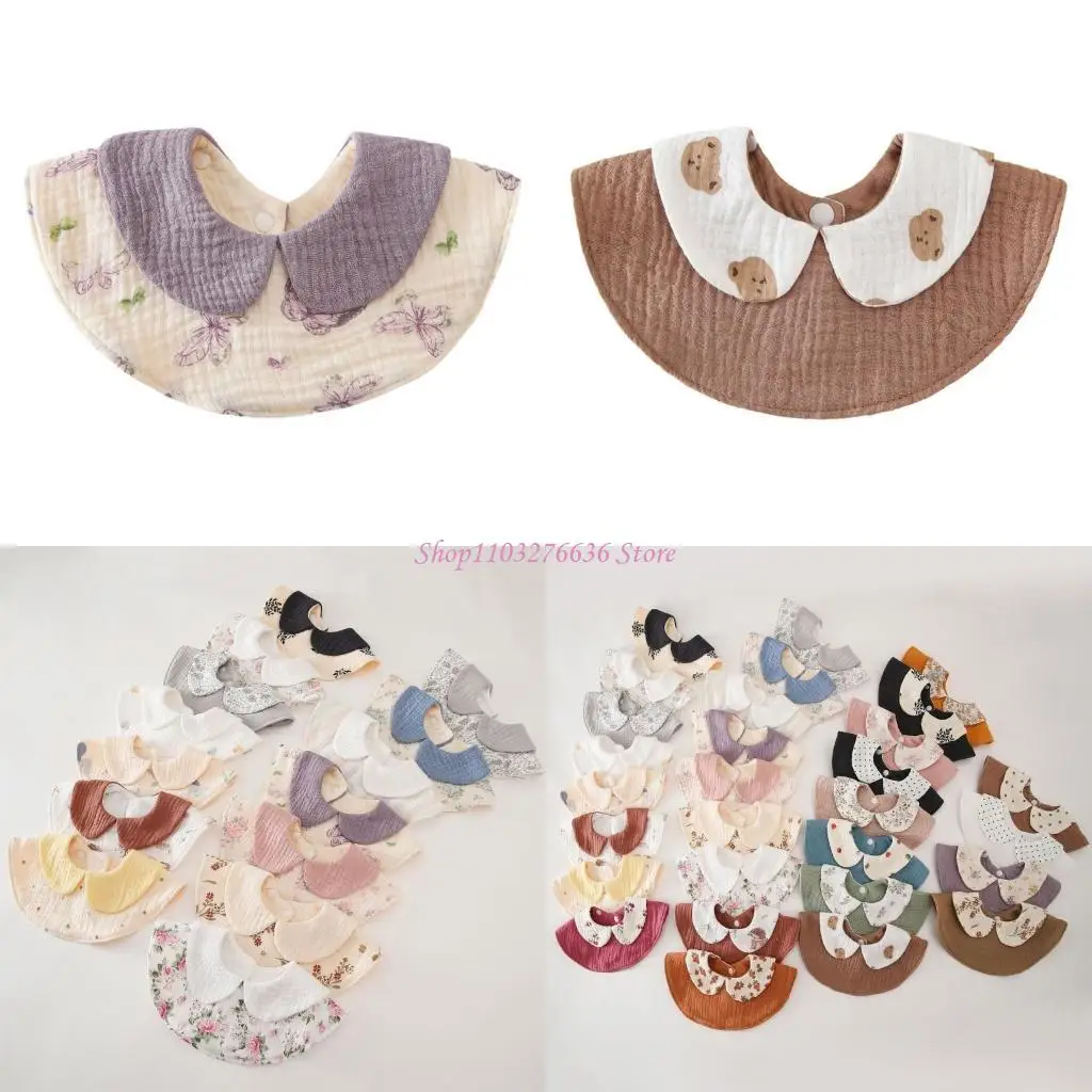 

R6FD Baby Drooling Bib Burp Cloth Soft Comfortable Saliva Towel Printed for Newborns