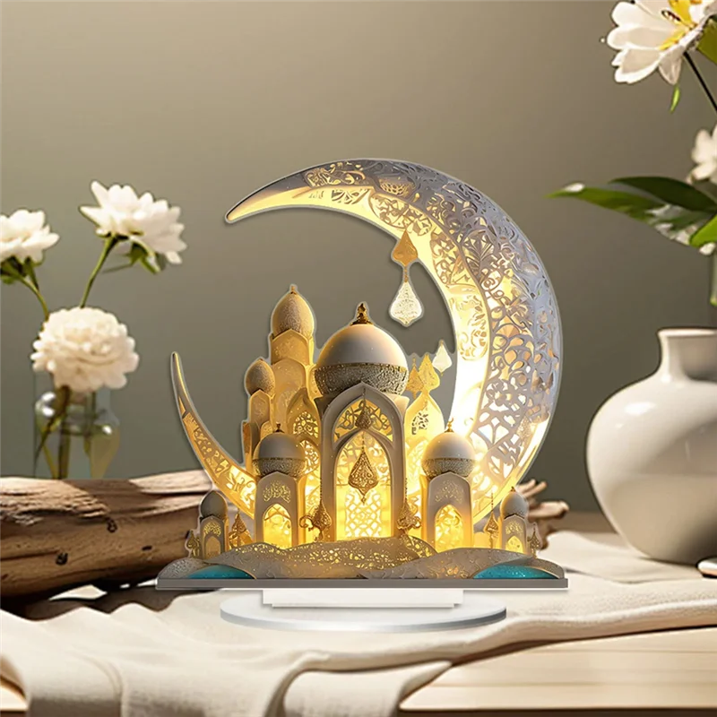 ABRE-Charm Home Decor Moon Holiday Decorazione da tavolo Aggreko Wear Decorative Room Display Decorazioni piatte in acrilico 2D
