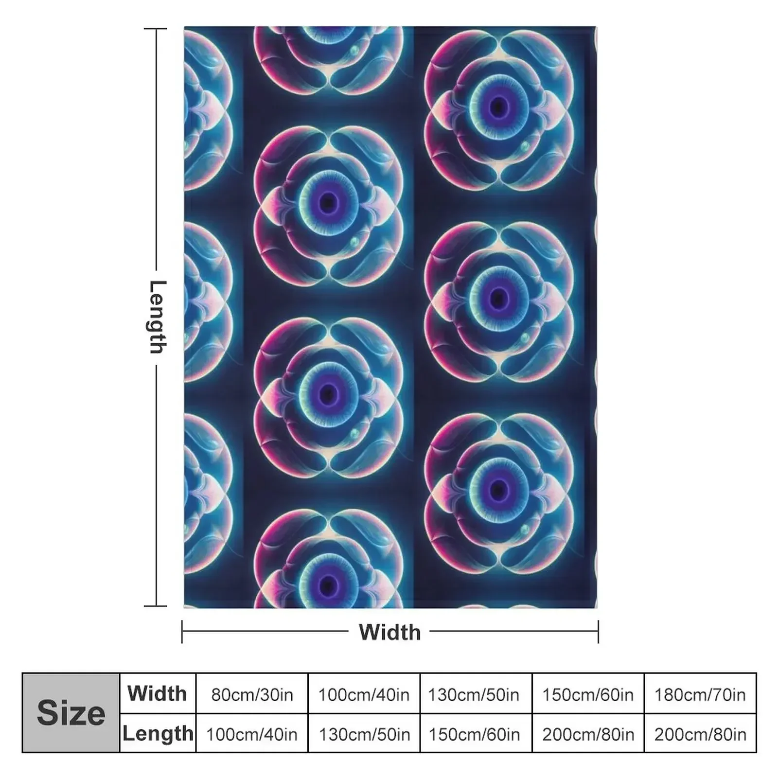 Sacred Geometry Hologram Throw Blanket warm for winter Furry Luxury Throw Weighted Shaggy Blankets
