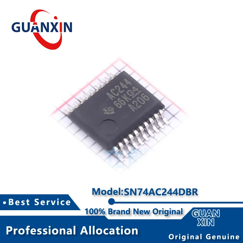 

100% New SN74AC244DBR SSOP-20 SN74AC08DR SOP-14 AT89S51-24AU TQFP-44