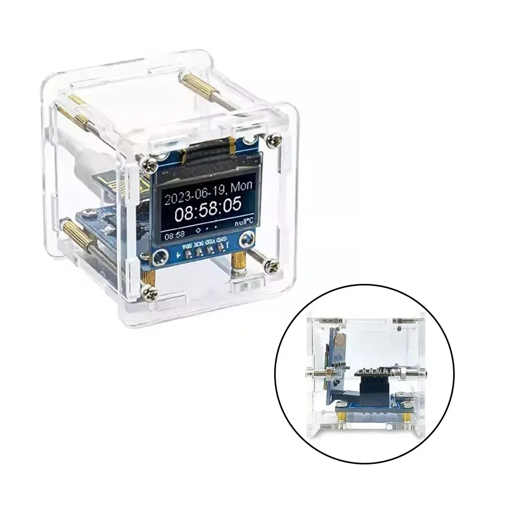 Imagem -06 - Mini Kit de Estação Meteorológica Faça Você Mesmo com Fonte de Alimentação Usb Display Oled Brilhante Função de Temporização Automática Controle de Temperatura e Umidade