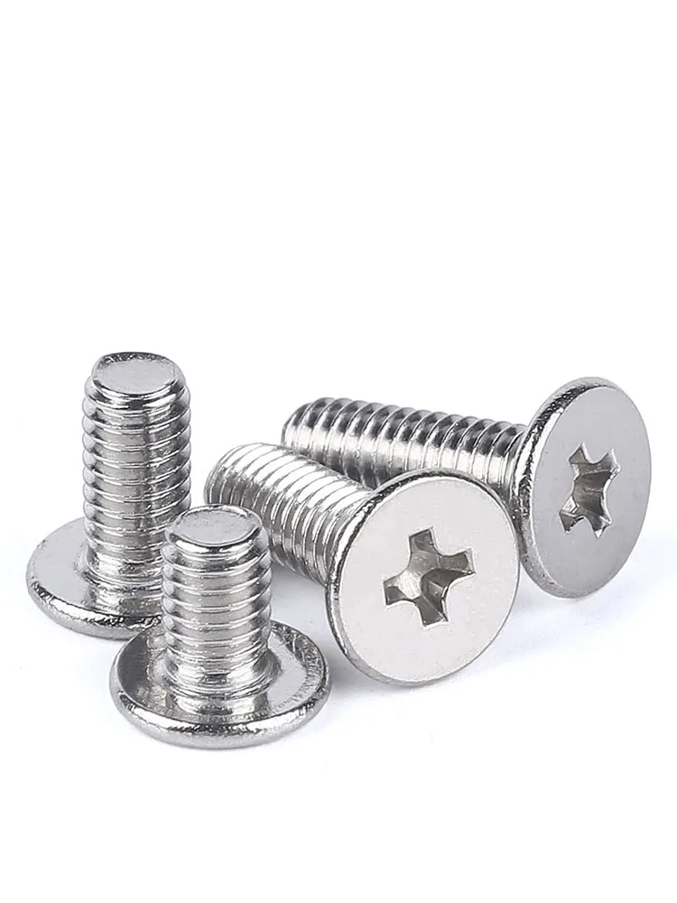304 Aço Inoxidável M6 CM Ultra Fino Cabeça Plana Cruz Recesso Parafusos M6 M8 Computador Laptop Parafusos
