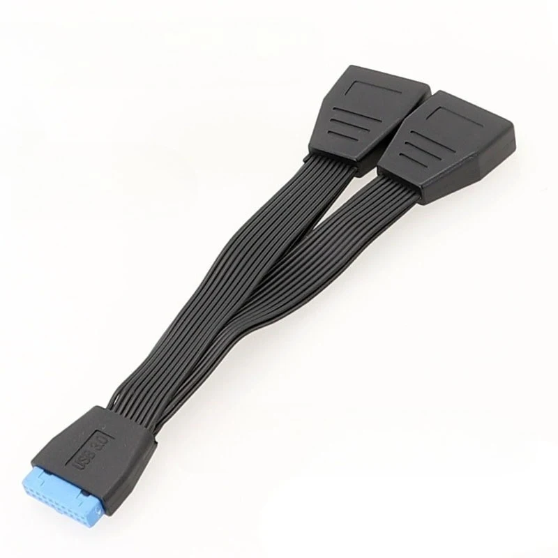 Z Computer motherboard USB 3.0 expansion cable 19PIN 1/2 black flat cable