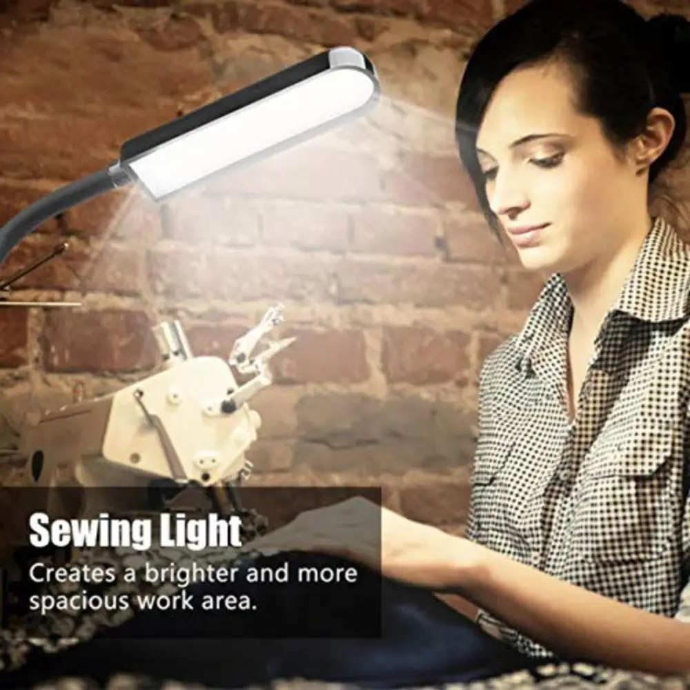 

30 LEDs Sewing Machine Light Universal Hose No Flicker LED Sewing Light Rotary Switch Dimmable Flexible Arm Lamp