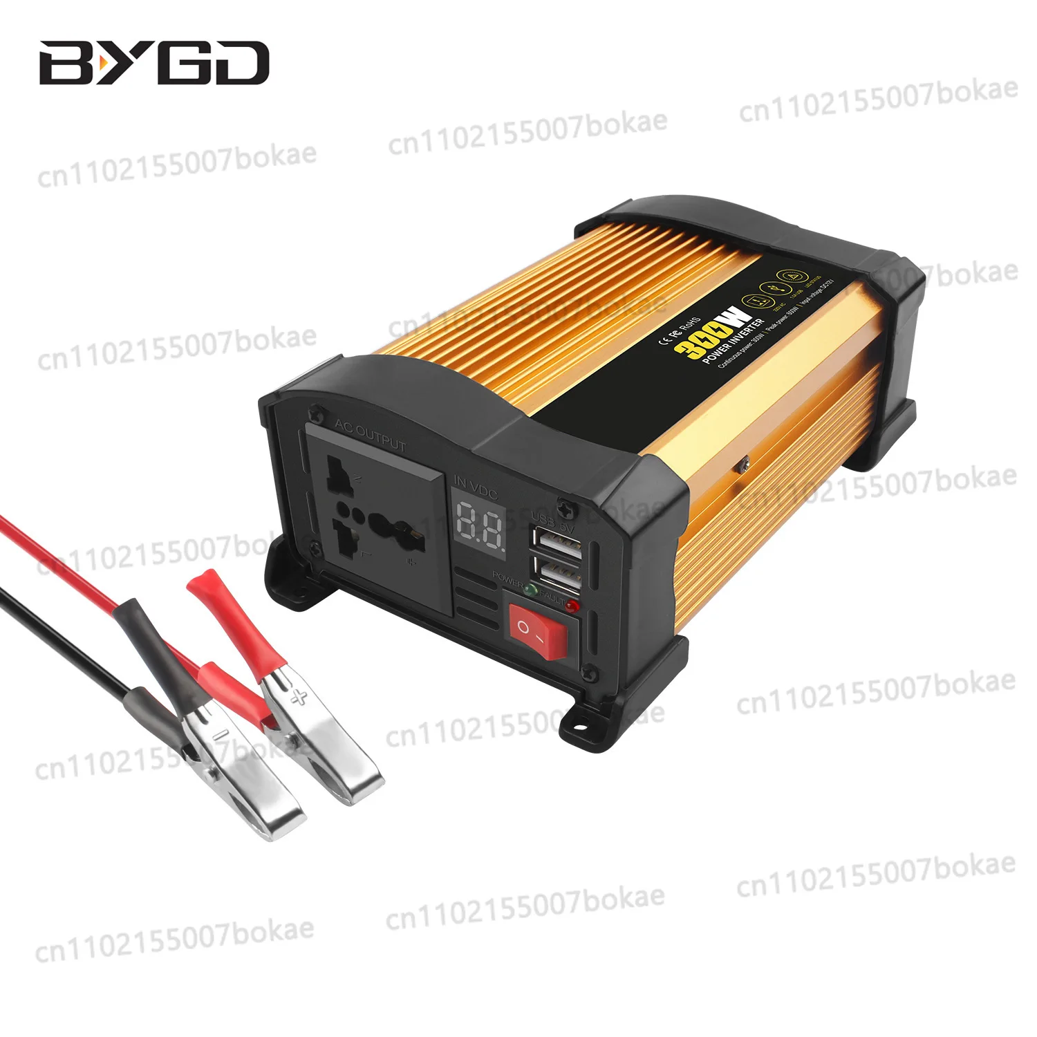 12v dc to 220v ac 300w modified sine wave inverter for car and home use