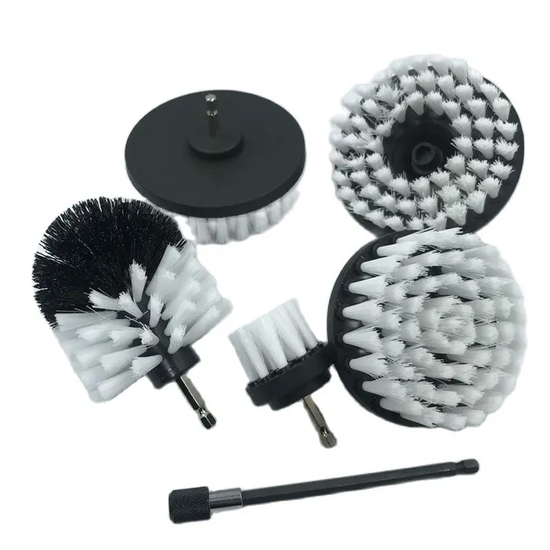 Car 2/3.5/4/5\'\' Brush Attachment Set Power Scrubber Brush Polisher Bathroom Cleaning Kit with Extender Kitchen Cleaning Tools