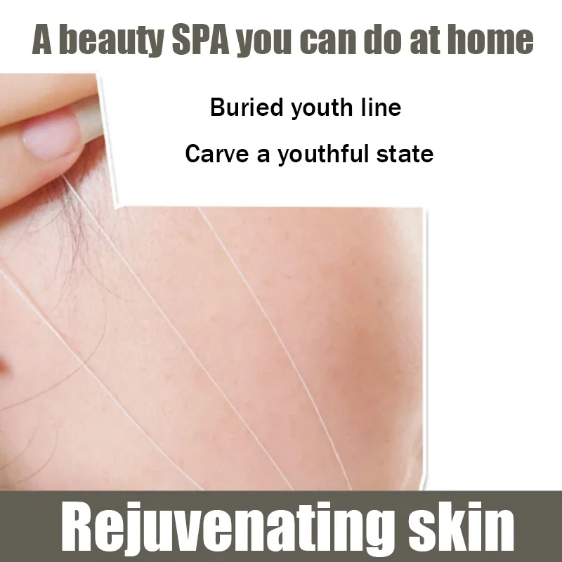 

300 шт., коллагеновая эссенция для лица, подтяжка ниток, антивозрастная гиалуроновая без иглы, шелковая фиброиновая линия, резьба, подтяжка, уход за лицом, 1 сумка