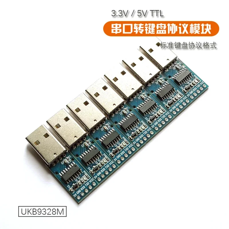 UsenDz@ Modulo di conversione protocollo da porta seriale UART/TTL a tastiera USB 3,3 V 5 V UKB9328M