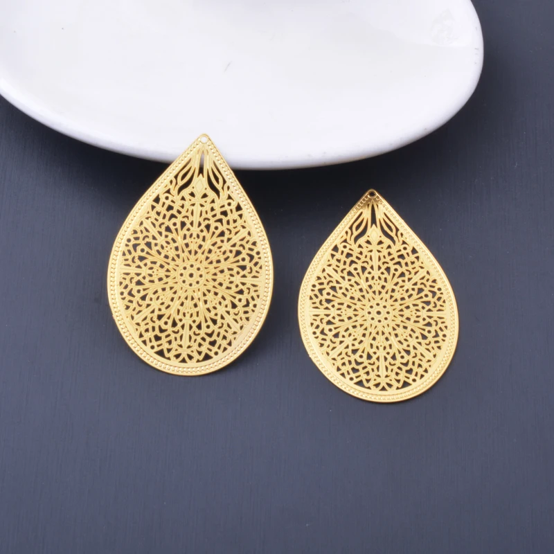 6pcs brass Fan-shape charm leaves Pendant DIY Jewerly Making Accesories