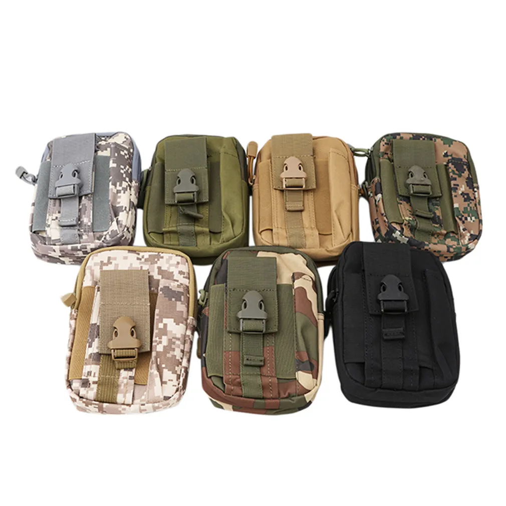 Camouflage Sports Waist Bag Outdoor Multi Functional Mobile Phone Package Portable Travel Camping Mountaineering Waterproof Bags