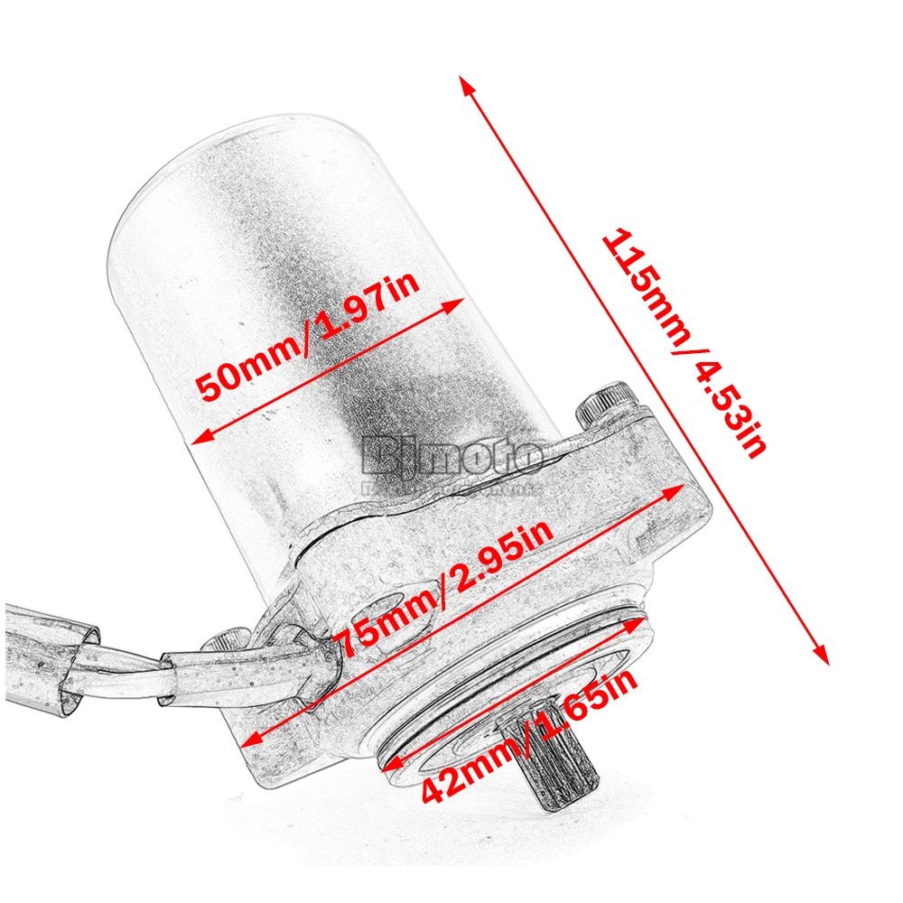 Motorrad-Anlasser für Honda TRX500FPA Rubicon TRX500FA Foreman Hydrostatic 500 GROM125 MSX125 Z125 MONKEY 125 CT125 – Detail 4
