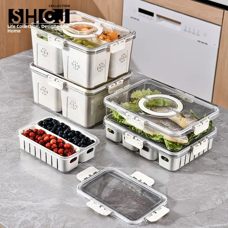 

SJ Kitchen Frie Ящик для хранения ПЭТ Контейнер для Fre-Kee Пластиковая морозильная камера с сливом Sed Food ade