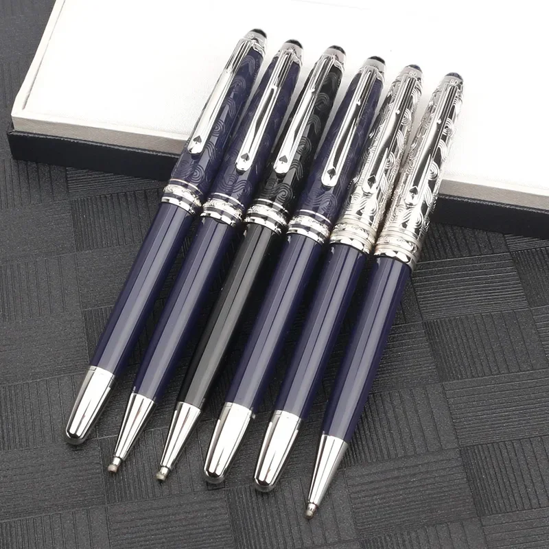 

Темно-синий MB 163 80-дневный фонтан-роллер, шариковая ручка, деловые канцелярские принадлежности, подарки для письма