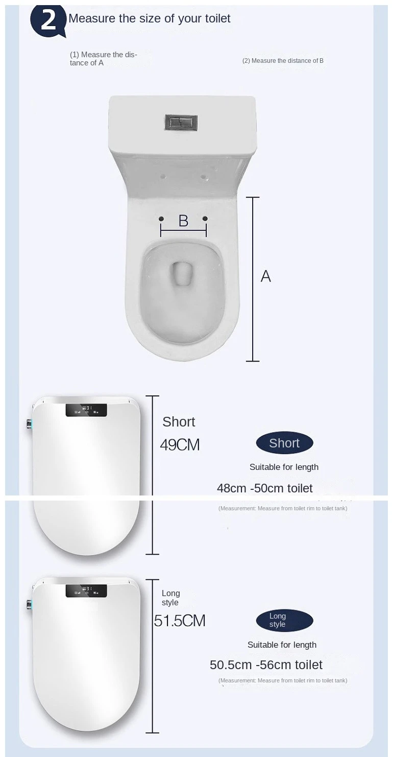 Imagem -06 - Assento Bidé Automático com Função Aquecimento Universal Forma em u Forma d Smart Toilet