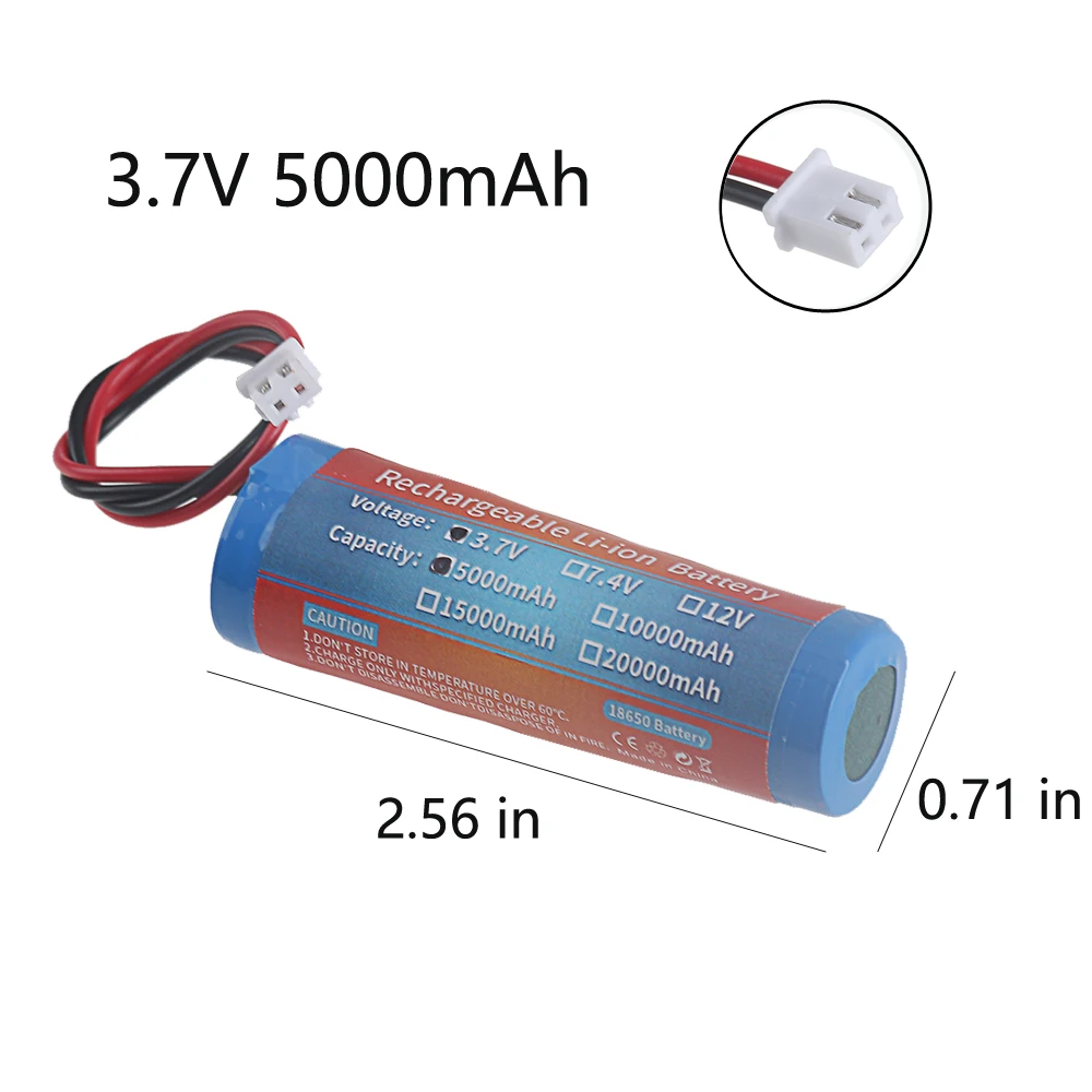 3.7V 18650 Lithium Battery Pack 5000/10000/15000/20000mAh Rechargeable Battery for Speaker Headphone LED Light Emergency Battery