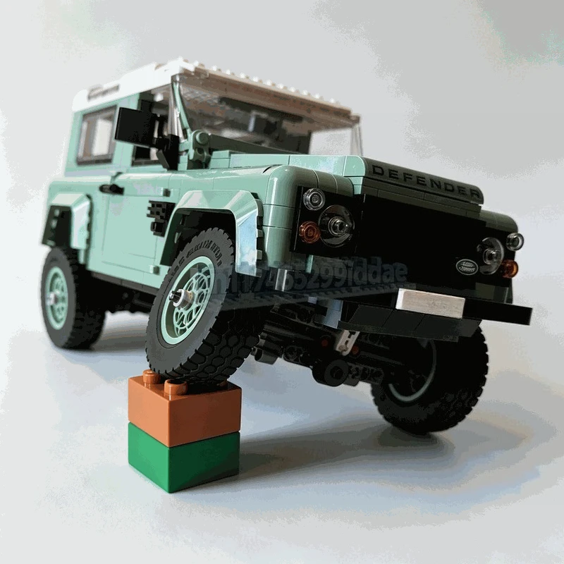 2388PCS Green Off Road Utility Vehicle Building Blocks Suspension Upgrade Model DIY Assembly Creative Collection Display Gifts