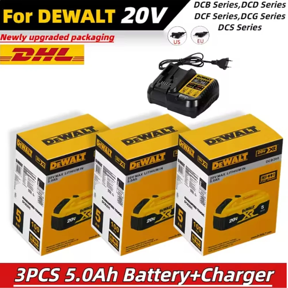 

DCF512 Dewalt 20V Battery 6.0Ah ower Tool BatteryPower Original DEWALTLithium-Ionen-Replacement Battery DCB200 Rechargeable