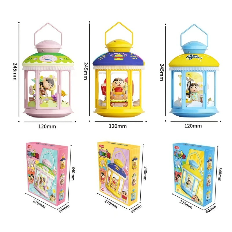 

Crayon Shin Chan Building Blocks Night Light LED Desk Lamp Anime Model Assembly Toy Kids Birthday Gift Collection Room Ornaments