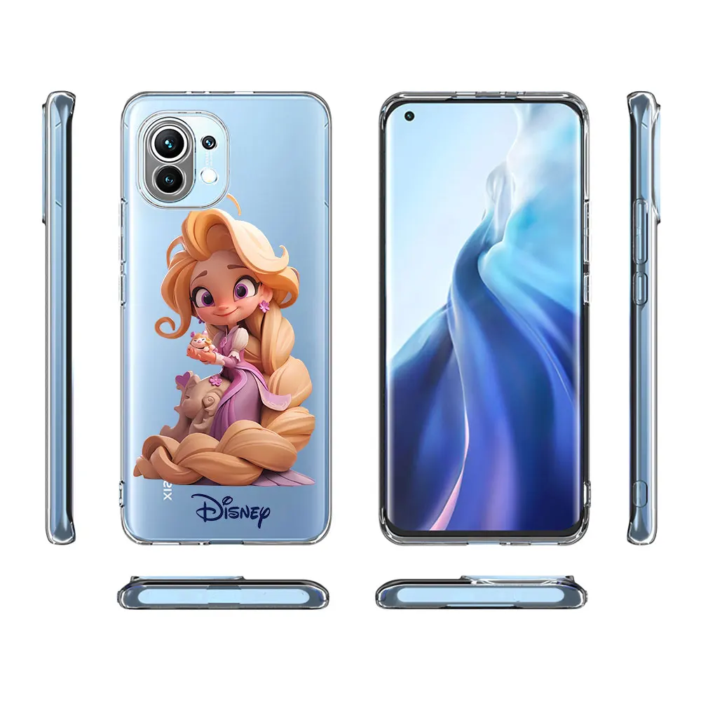 Disney Princess Girl Cute Case for Xiaomi Mi 11T 12 12X 13 10T 12T 10 11 5X A1 A3 CC9E 9T Pro A2 9 CC9 11i 8 Lite TPU Soft Cover