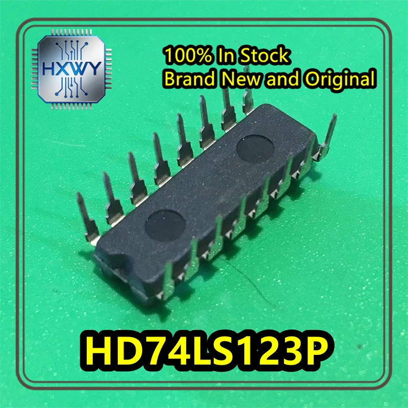 (10/50 pieces) HD74LS123P DIP-16 Dual Retrievable Monostable Multivibrator, Brand New Original, In Stock. Electronic IC