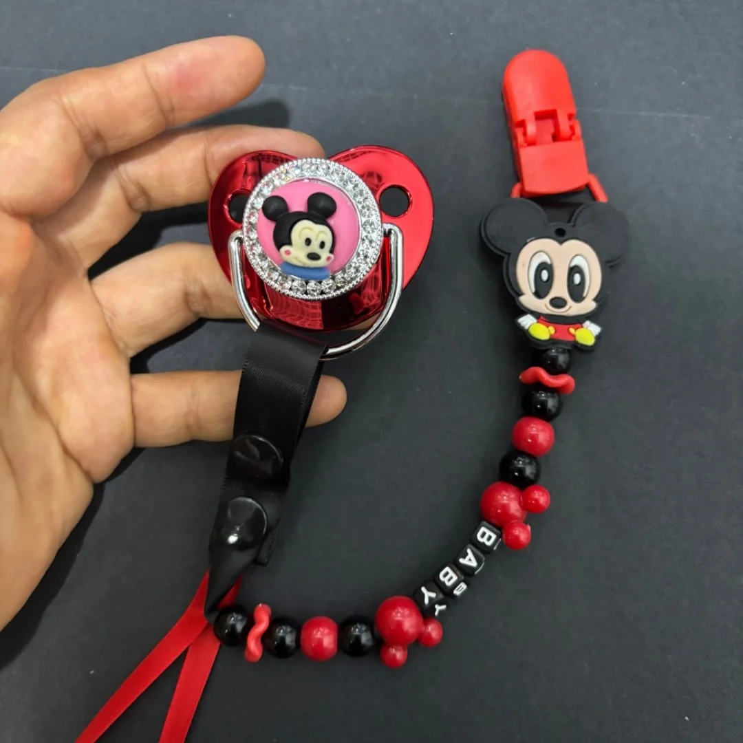 Personalized Pacifier Clip Cartoon Pattern Newborn Soother Custom Baby Dummy Clip Infant Feeding Gift Baby Shower Gift Boy Girl