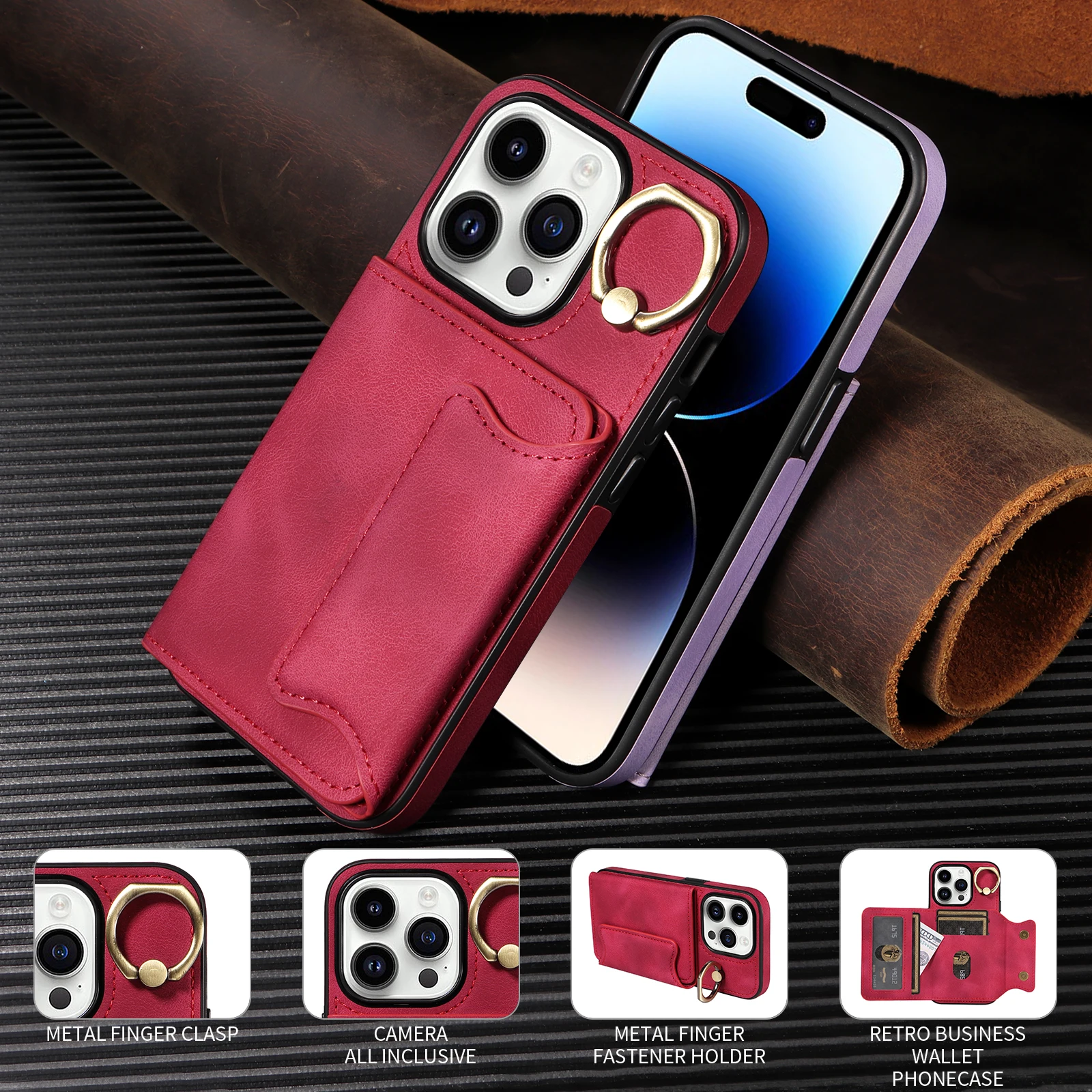 Protector For Samsung Galaxy S22 S23 S24 s21fe S23 FE S4 Plus Ultra Fashion Card Pocket Wallet Case PU Leather Skin Shell Cover