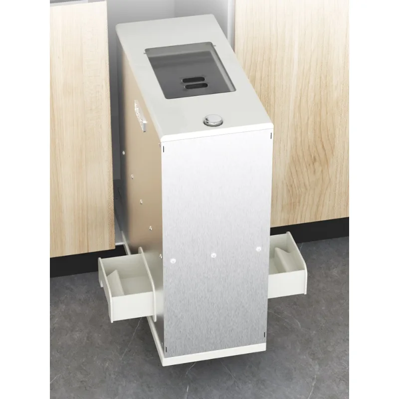 Mila Basket Rice Noodle Box 304 Stainless Steel Household Pull-out Rice Bucket Cabinet Kitchen Embedded Cabinet Rice Box