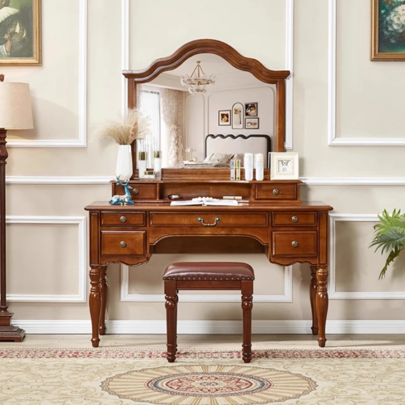 

Wood Cosmetics Vanity Table Bedroom Console Women Closets Dressing Table Living Room Chair Mesa De Maquillaje Chinese Furniture