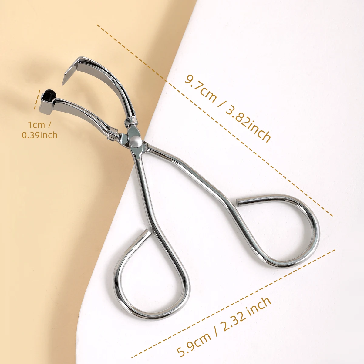 1PC portable eyelash curler, stainless steel wide-angle eyelash curler, used for eyelash curling and extension