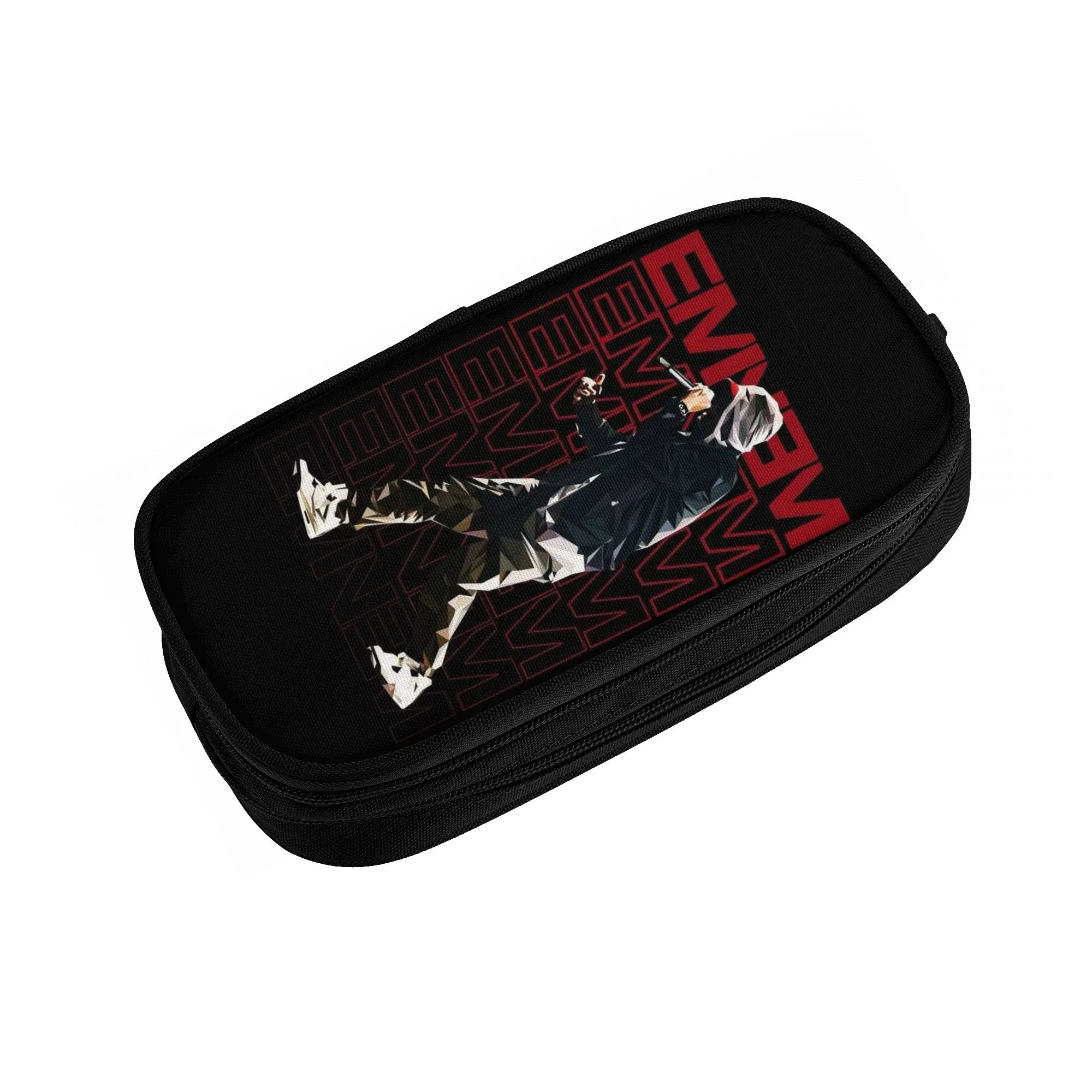 Korean Eminems Hip Hop Rapper  Pencil Case for Girls Boys American Pop Music  Large Capacity Pen Box Bag Stationery