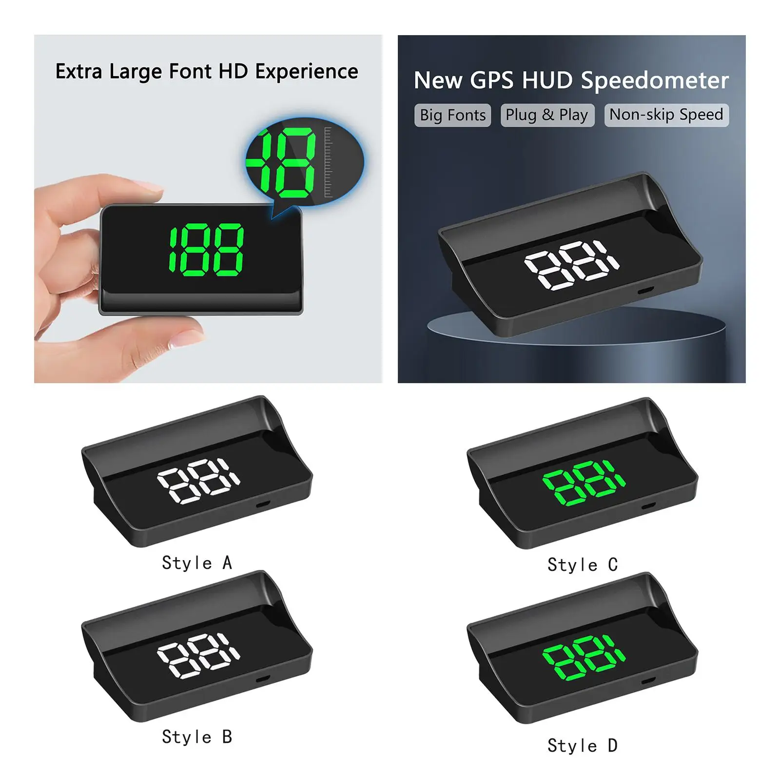 Car Head up Speed Meter Display Car Accessories Multifunctional over Speed