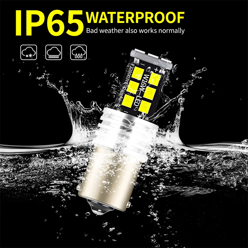 2pcs P21W 1156 BA15S LED Bulbs Car Backup Reverse Lights for peugeot 206 207 208 307 308 407 408 2008 for citroen c4 c5 c3 C4L