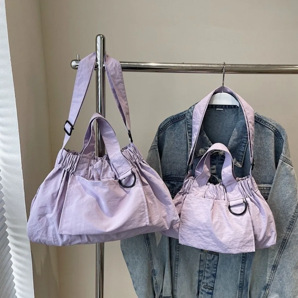 

Harajuku нейлоновая тканевая сумка на плечо, большая вместительная карманная женская сумка-мессенджер, сумки-тоут, нейлоновая сумка через плечо для женщин