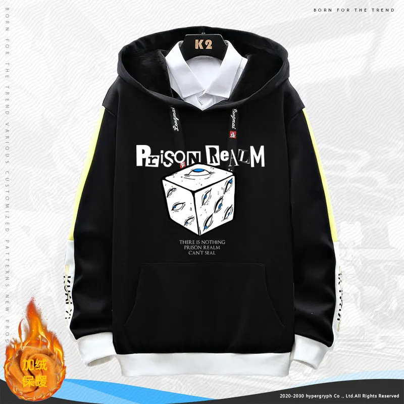 Anime Satoru Gojo Periféricos Hoodies para homens e mulheres, casaco de pelúcia solto, traje cosplay, outono, inverno