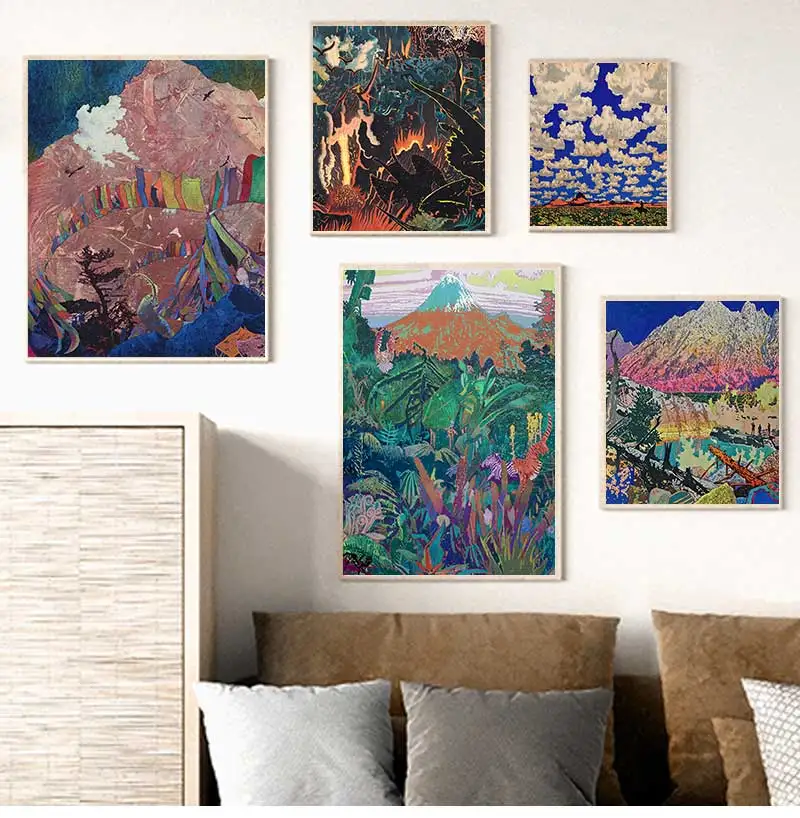 Modern Abstract Artist Aaron Morse Works Poster Collage Fantasy Strange Prints Canvas Painting Wall Art Pictures Home Room Decor
