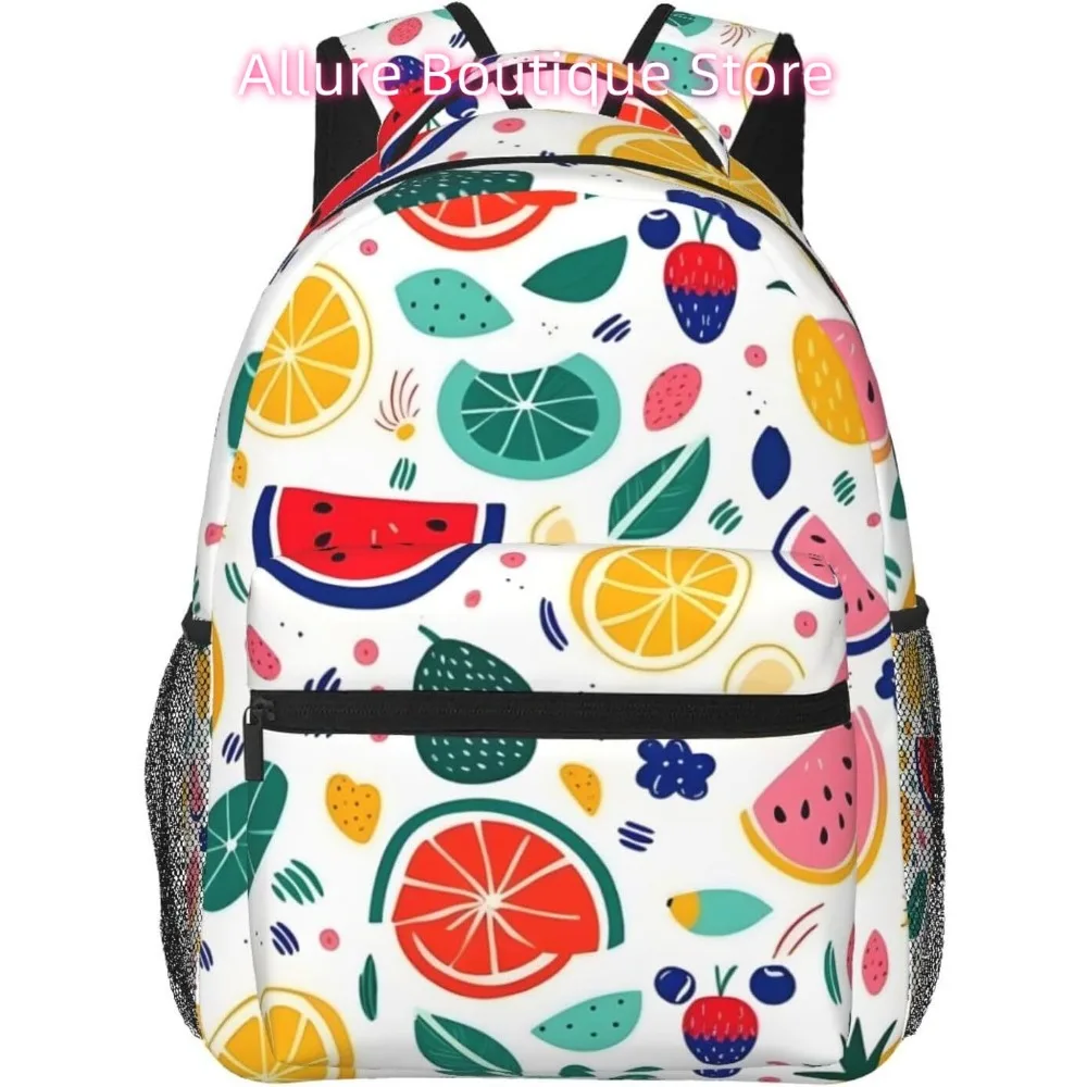 

Сумка для ноутбука «Снова в школу», легкий рюкзак для ноутбука с рисунком арбуза и фруктов, легкий многоцелевой дорожный повседневный рюкзак Un