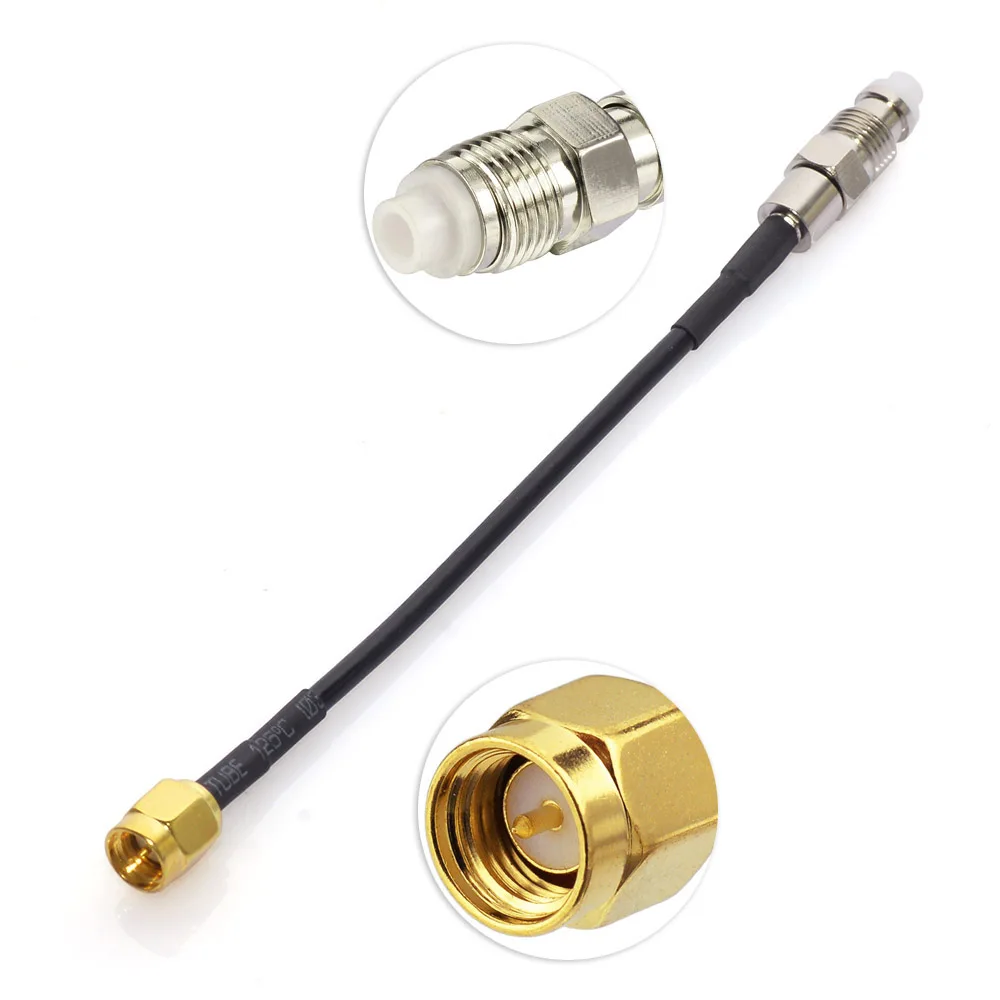 Eightwood GSM 4G LTE DAB+ Radio Antenna Cable FME Female to SMA Male RG174 for Auto Dual DAB CAR1 Connects 2 CTDAB-2 GFMTDBA10