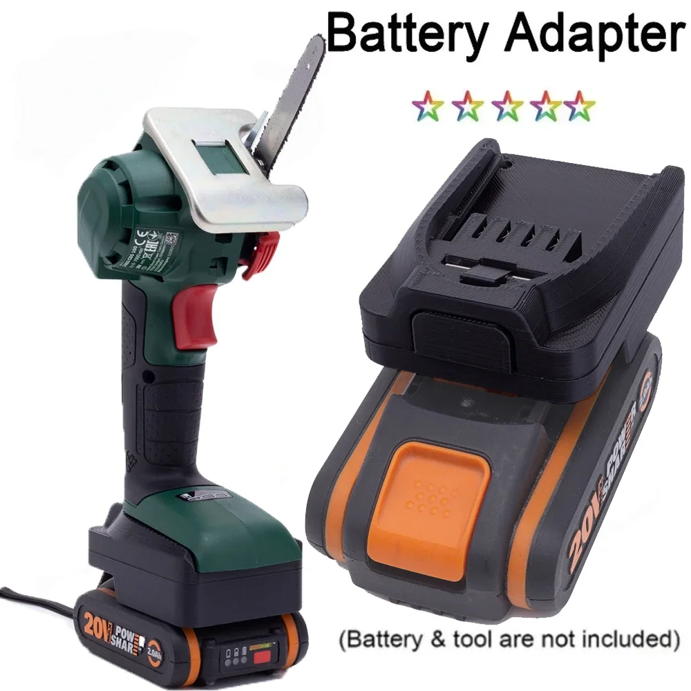 Convert Adapter for Worx 4pin 20V WA3551.1 Lithium to for Bosch PBA 18V Cordless Power Tools Accessories (No Battery)