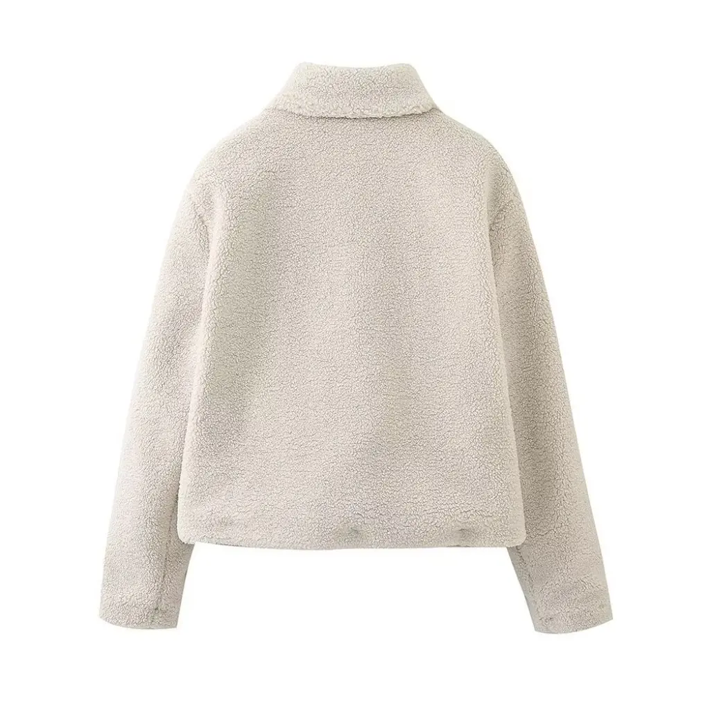

Women's Autumn Fashion Lamb Fleece Jacket Coat Cross Border E73647 New
