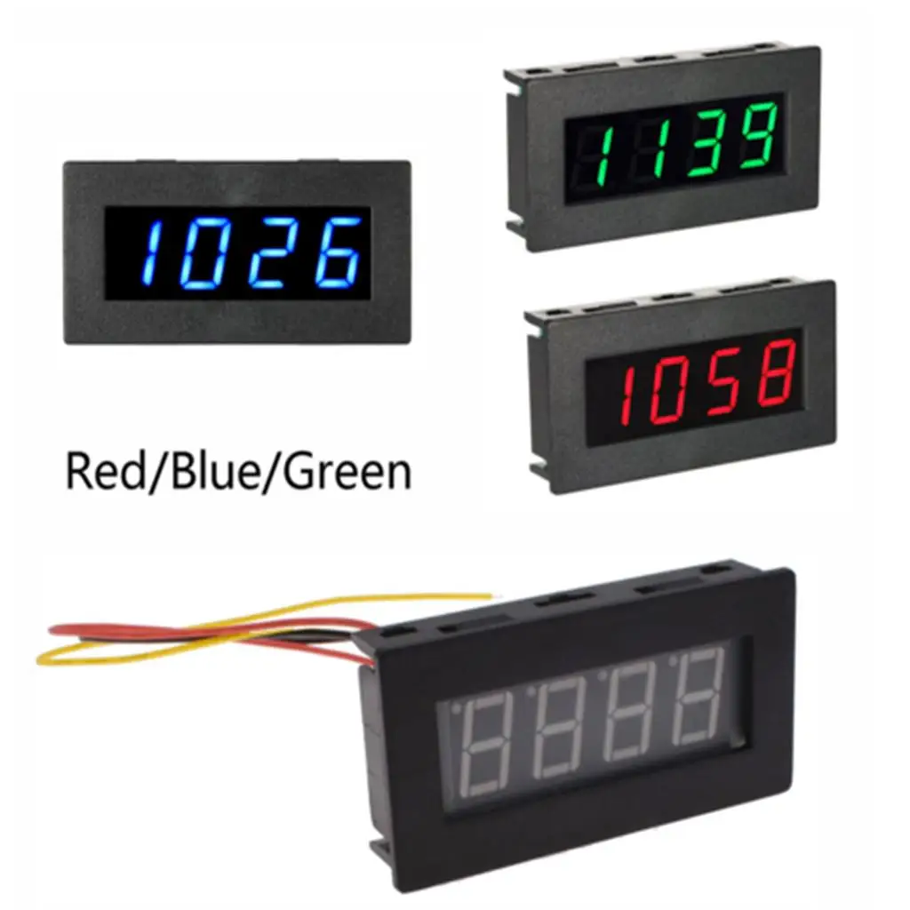 Digital Car Motor RPM Tachometer Meter 5-9999RPM -Red/Blue/Green