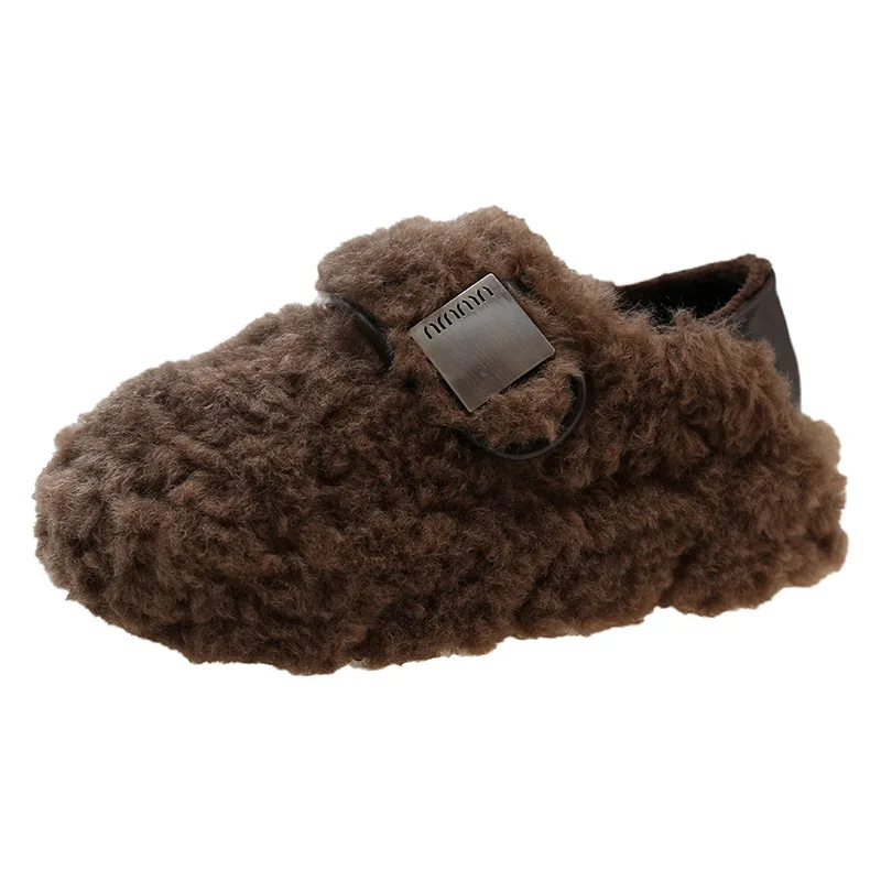 Winter Shoes Women Round Toe Slip-on Female Footwear Loafers Fur Casual Sneaker Autumn Modis Slip on Dress Moccasin New Fall