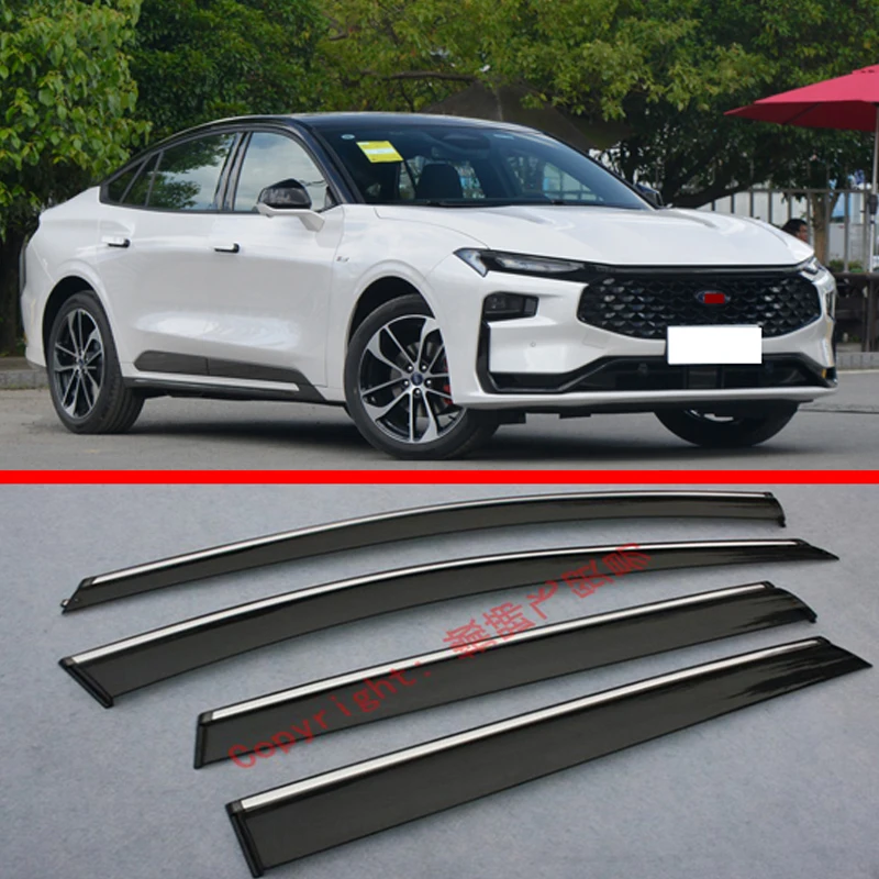 Window Wind Deflector Visor Rain/Sun Guard Vent For Ford Fusion Mondeo Evos 2021 2022 2023 Car Accessories Stickers